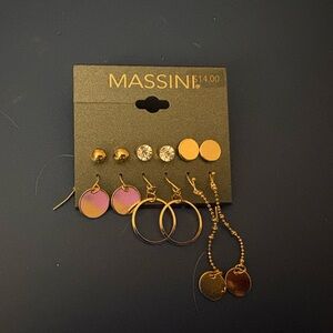 Massini Gold-Tone Mixed Earring Set